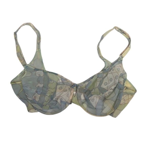 Vintage Other - VINTAGE 60s Lily of France‎ sheer abstract print bra 36C
